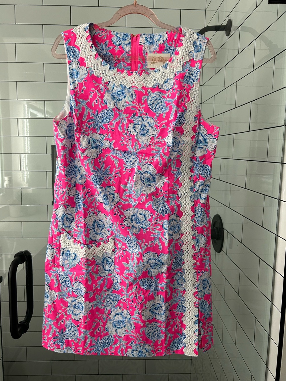 NWT Lilly Pulitzer Pink and Blue Floral Romper size 4